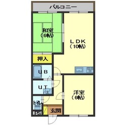 北浜コスモビルの物件間取画像